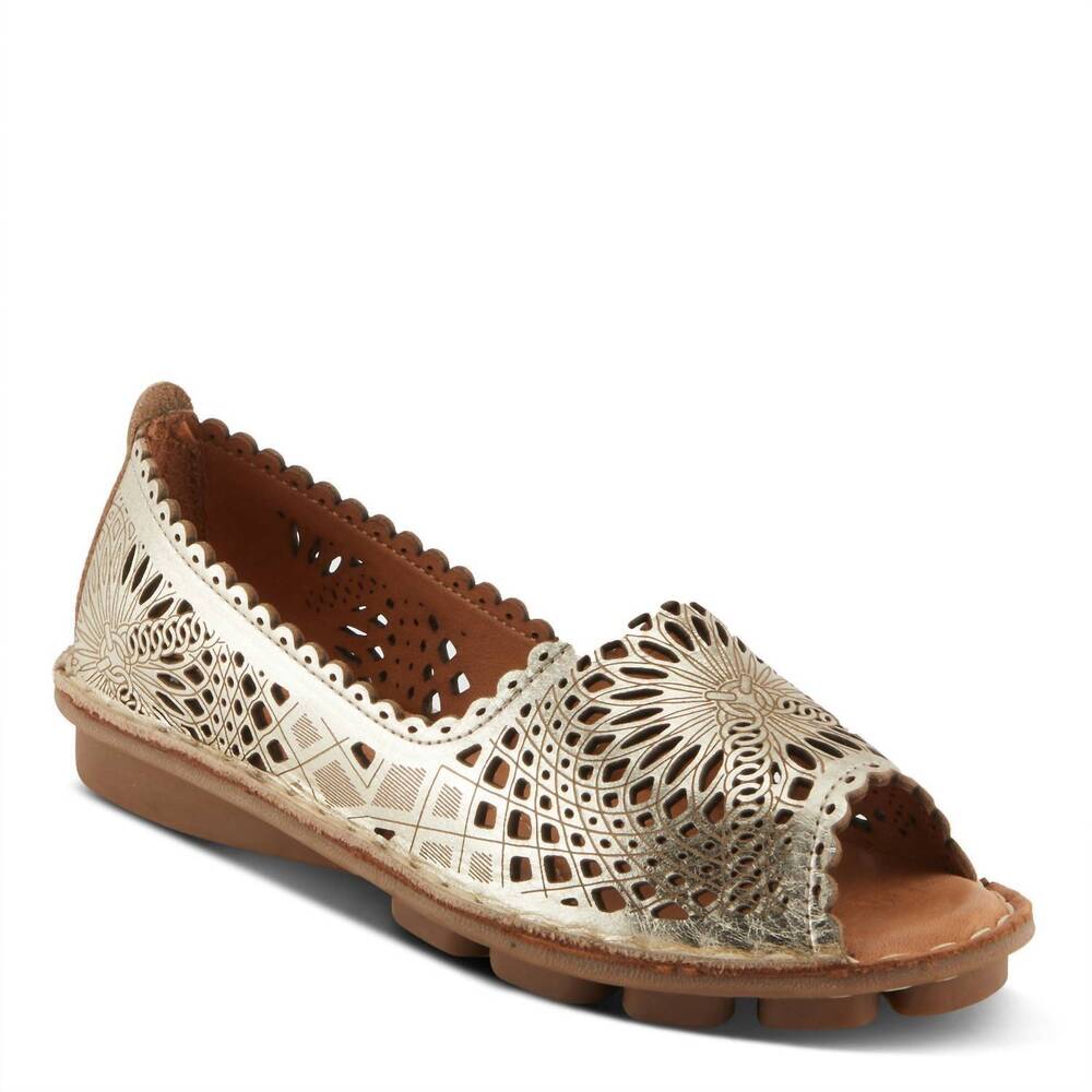 NEW SPRING STEP SHOES women's brandal shoe in gold